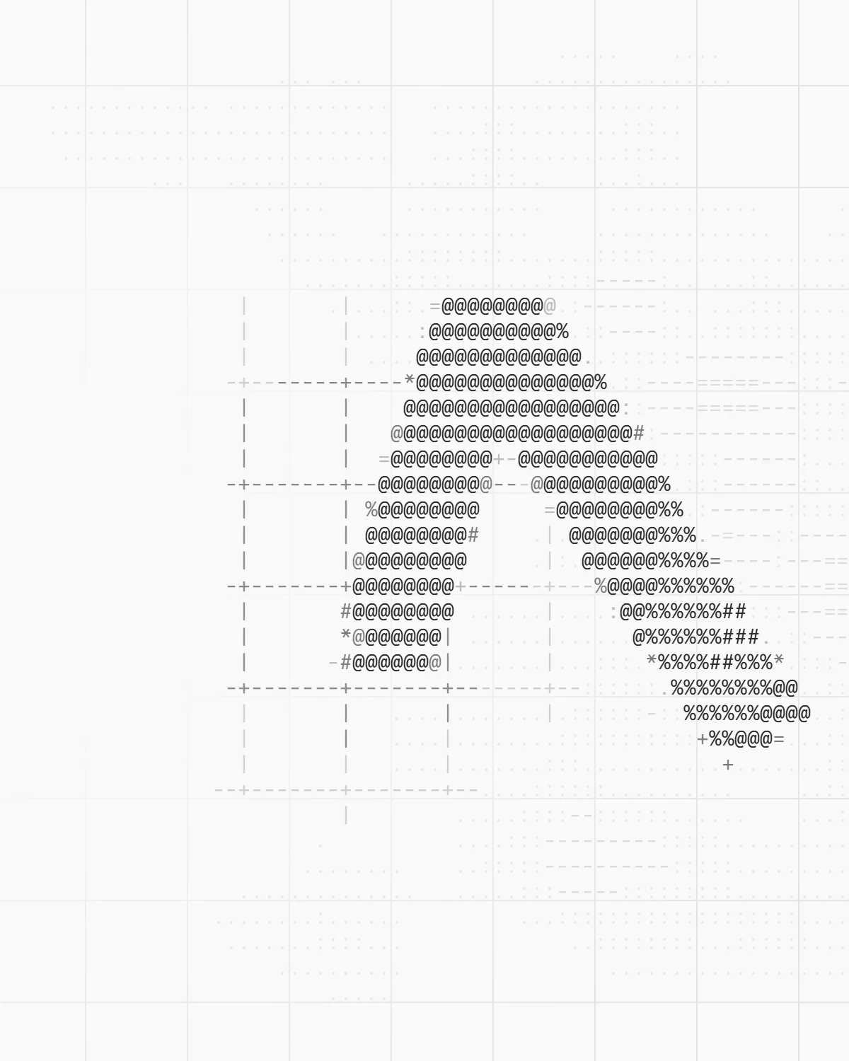 The Advizr mark drawn in @, % and # characters over a faint grid of dots and lines.